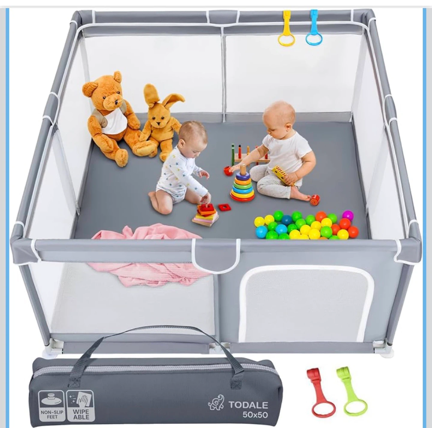 TODALE Baby Playpen 50x50 Inches - photo 2