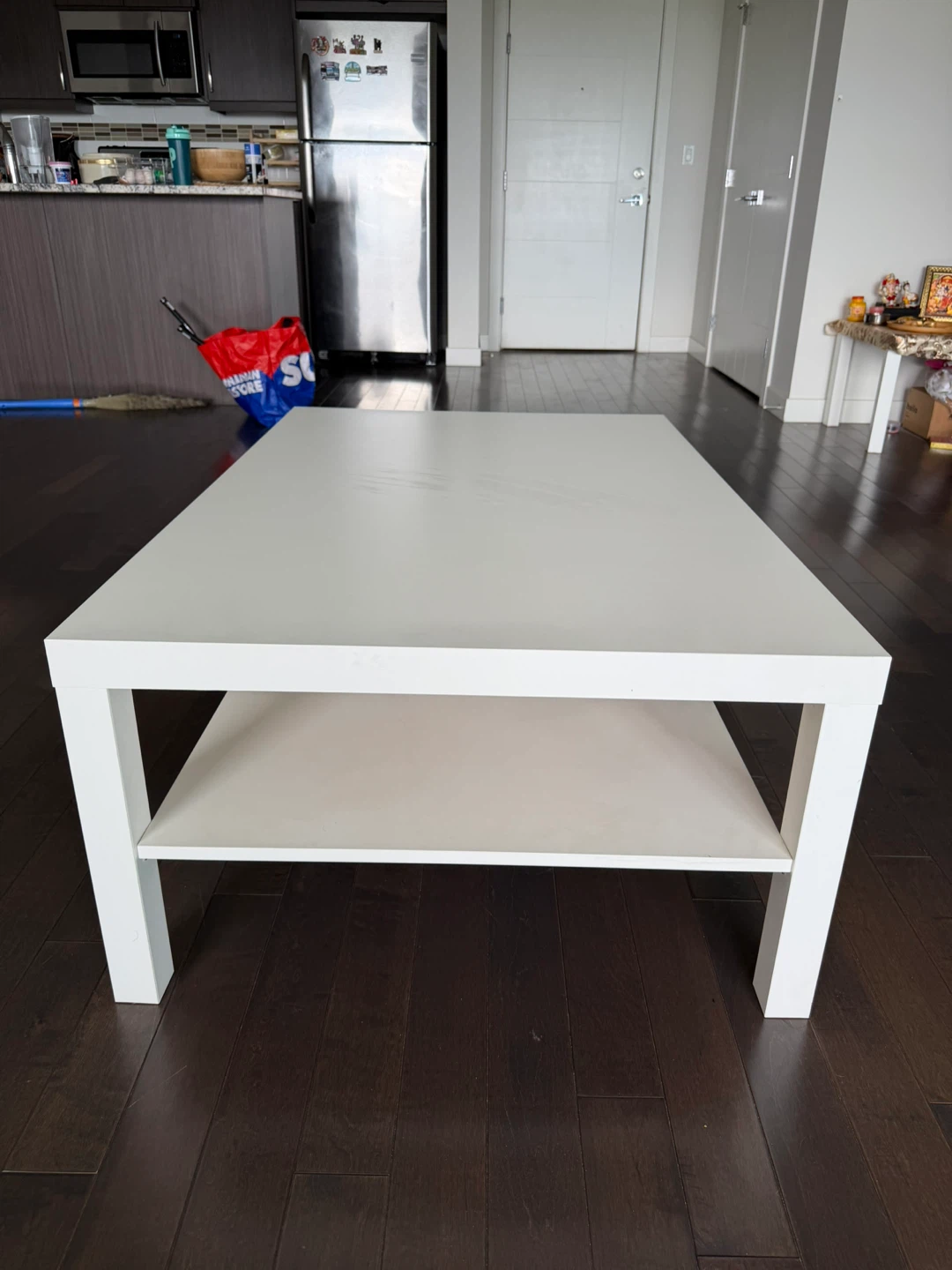 White Coffee Table with Shelf - photo 2