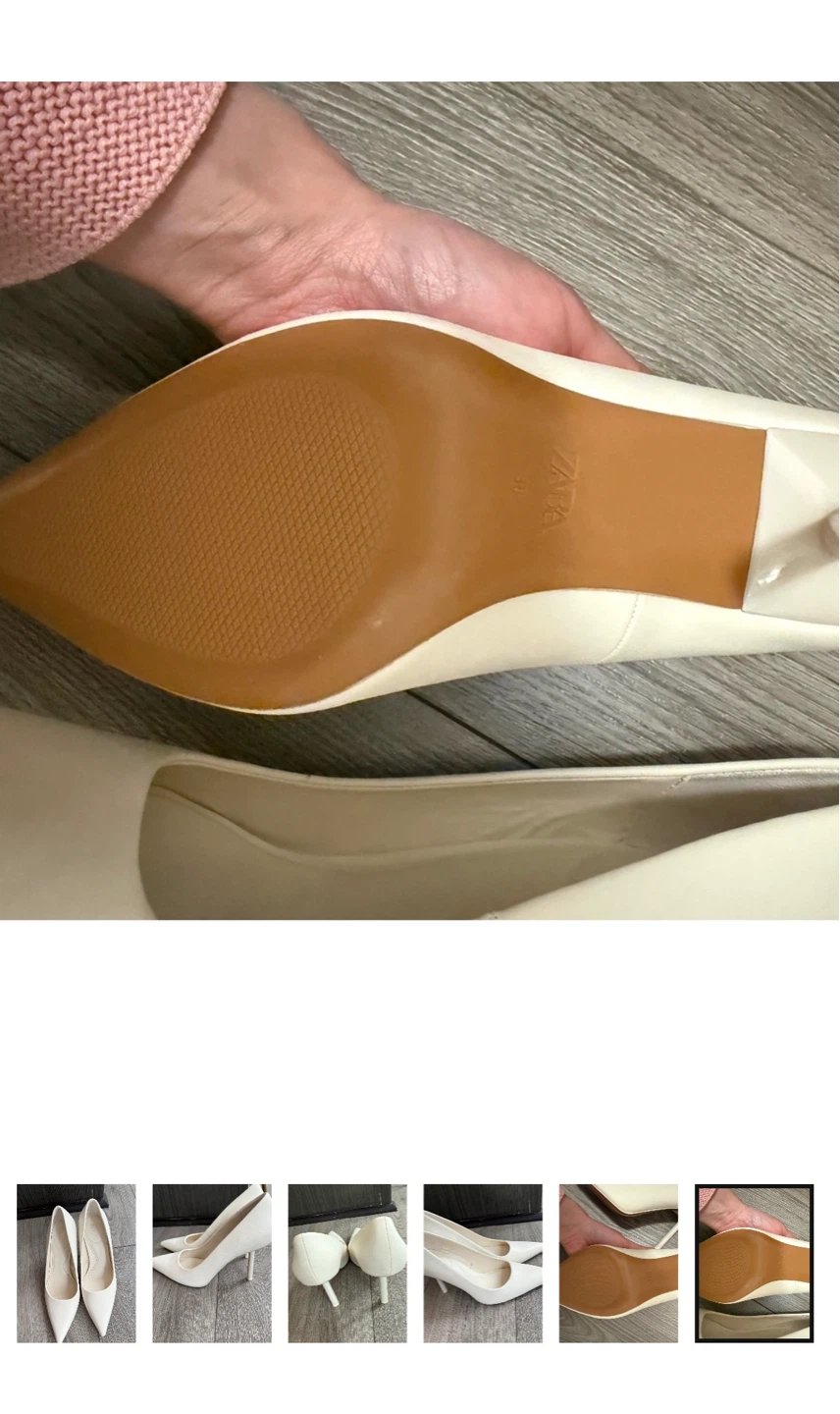 White Pointed-Toe Heels - Zara - photo 3