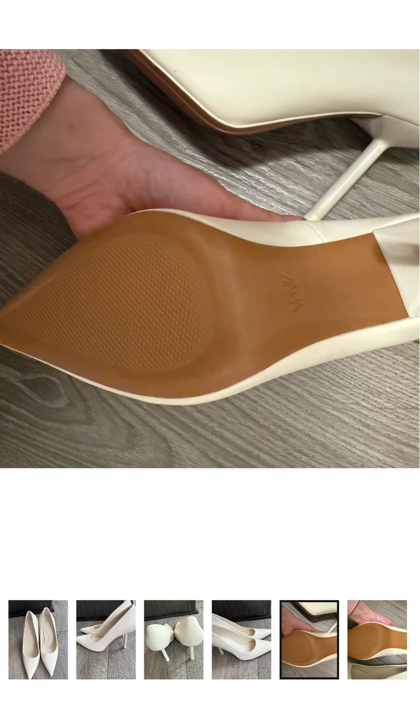 White Pointed-Toe Heels - Zara - photo 2