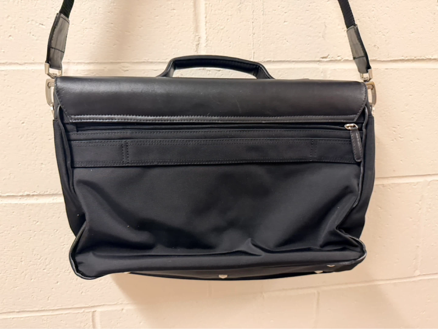 Black Leather and Nylon Briefcase - photo 3