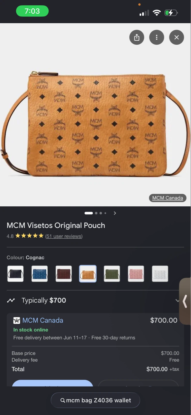 MCM Visetos Leather Tote Bag, Pouch, and Wallet Set - photo 2