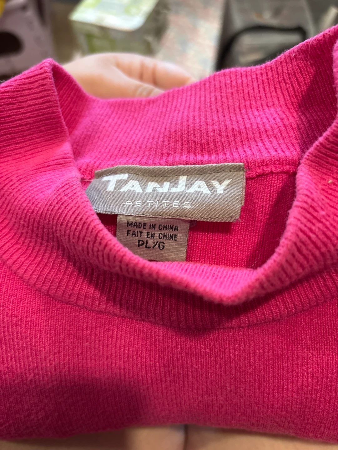 TanJay Petites Pink Sleeveless Mock Neck Top
