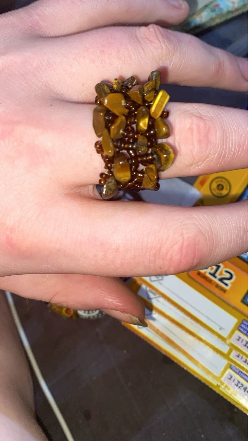 Tiger Eye Beaded Ring