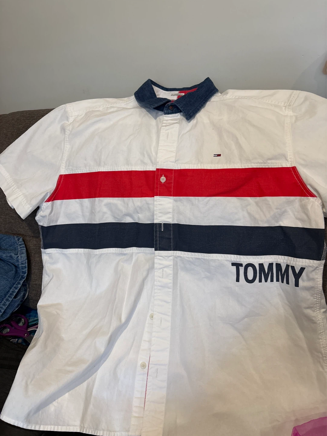 Tommy Hilfiger Denim Short Sleeve Button-Up Shirt XL - photo 3