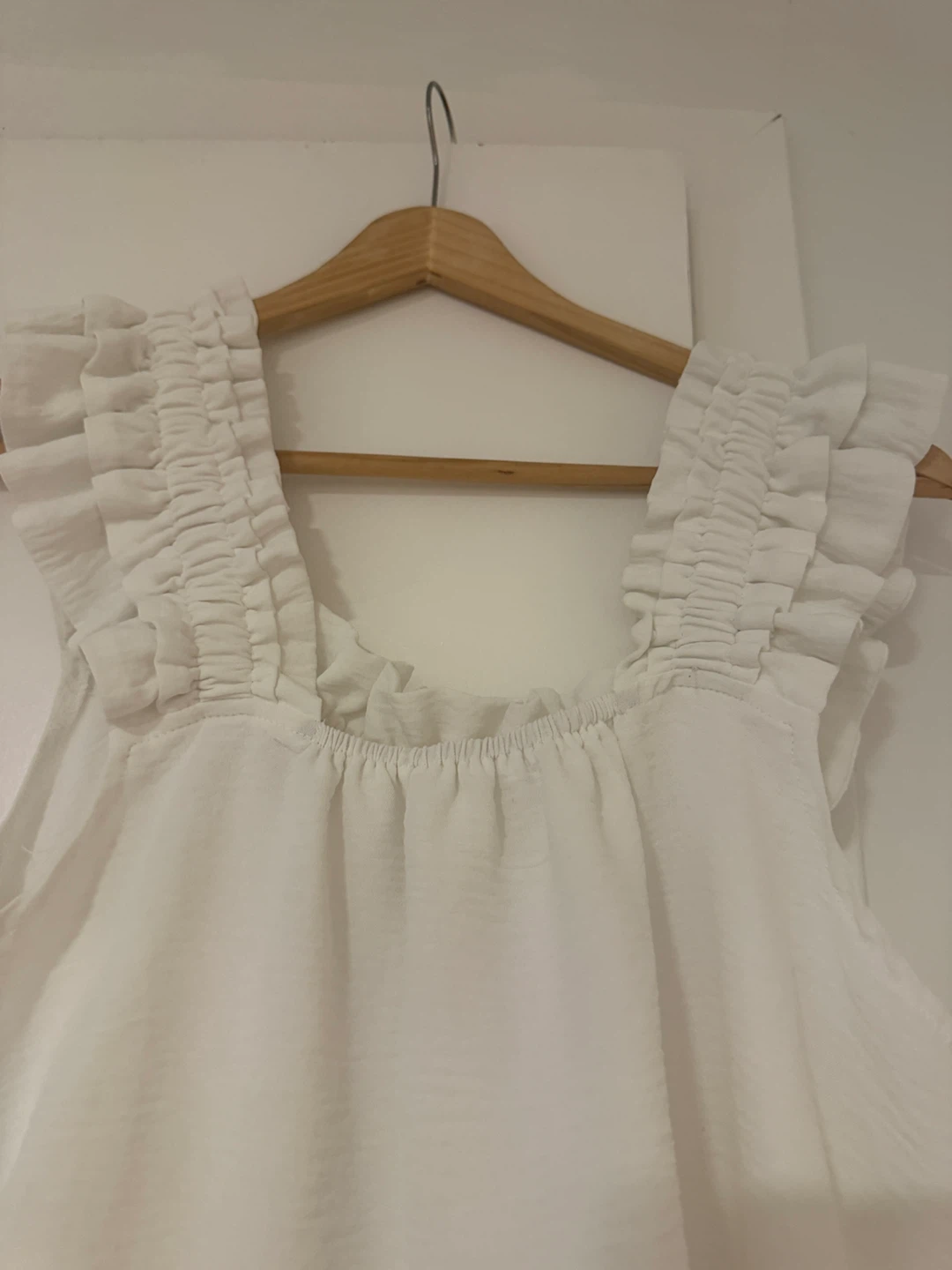 White Ruffle Top