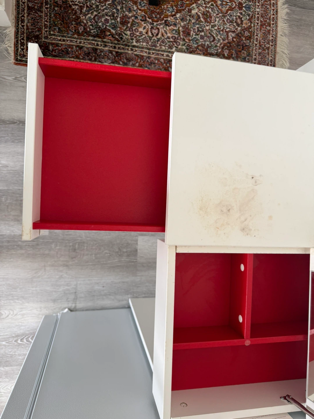White Vanity Desk with Mirror - photo 4