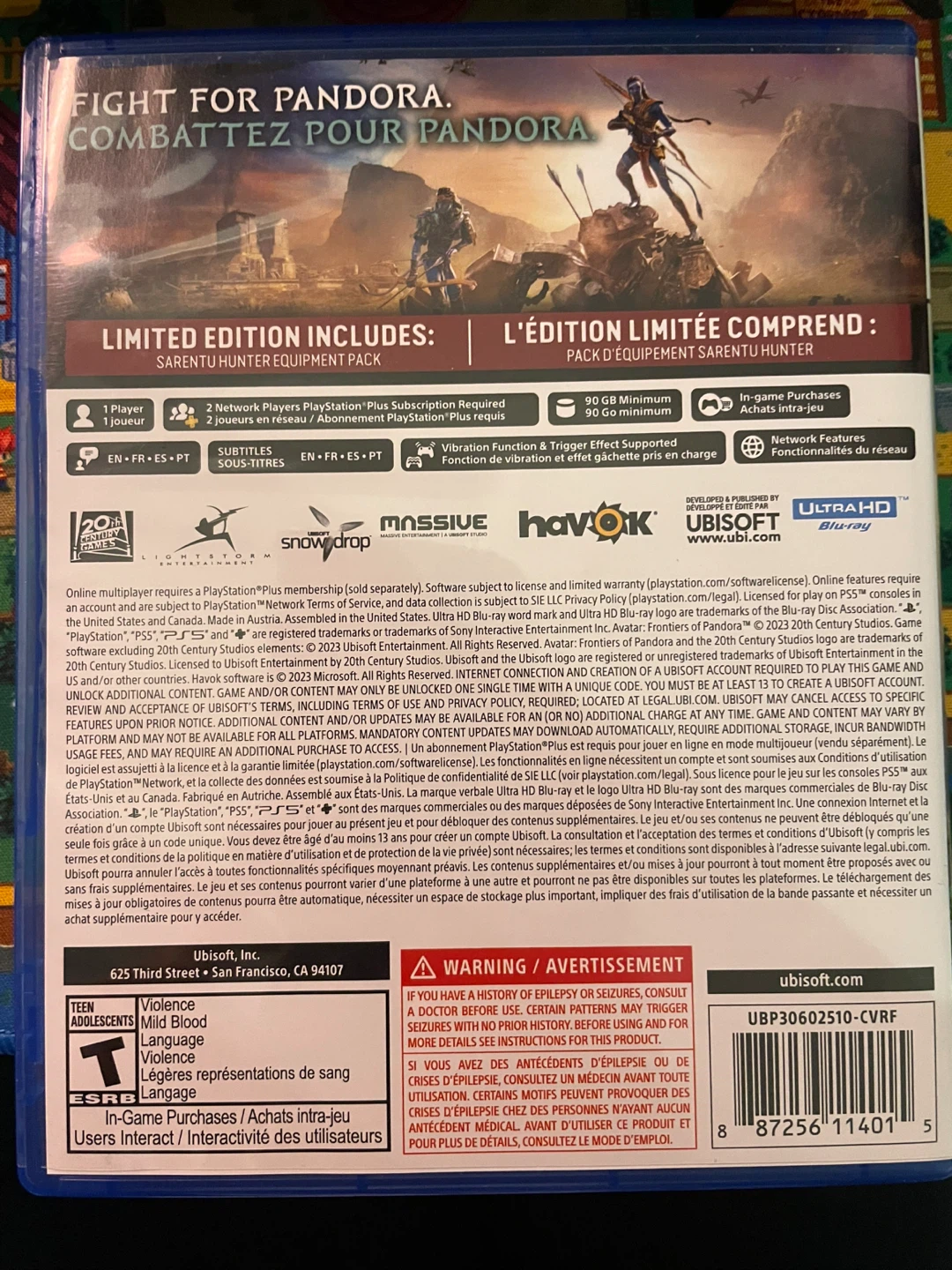 Avatar: Frontiers of Pandora PS5 Limited Edition Game - photo 2