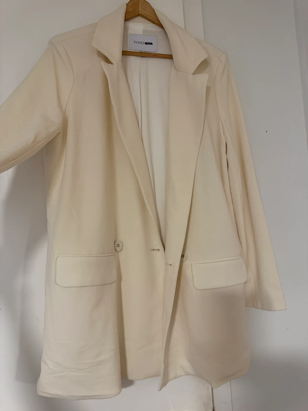 Fashion Nova Cream Blazer Jacket XL