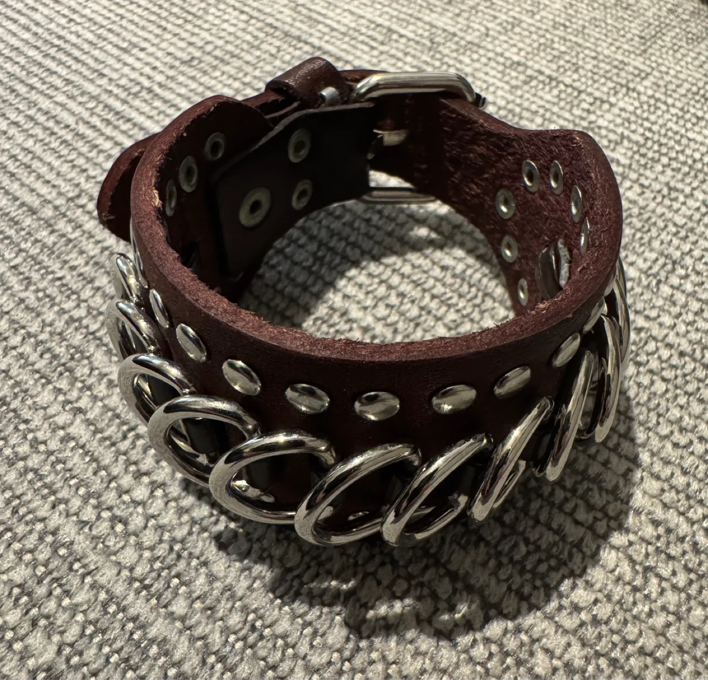 Mid range leather cuff bracelet