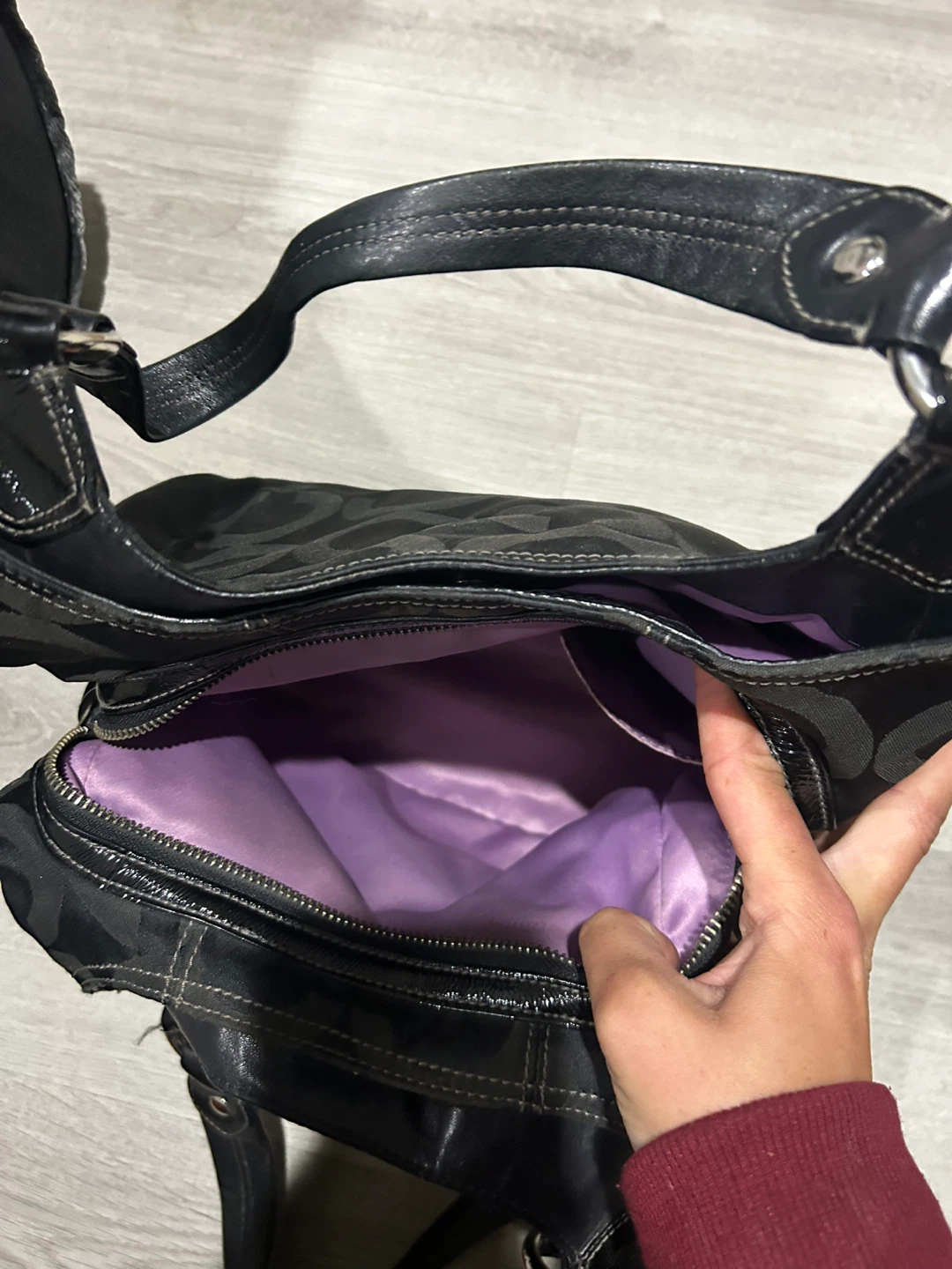 Coach Black Monogram Hobo Bag - photo 5