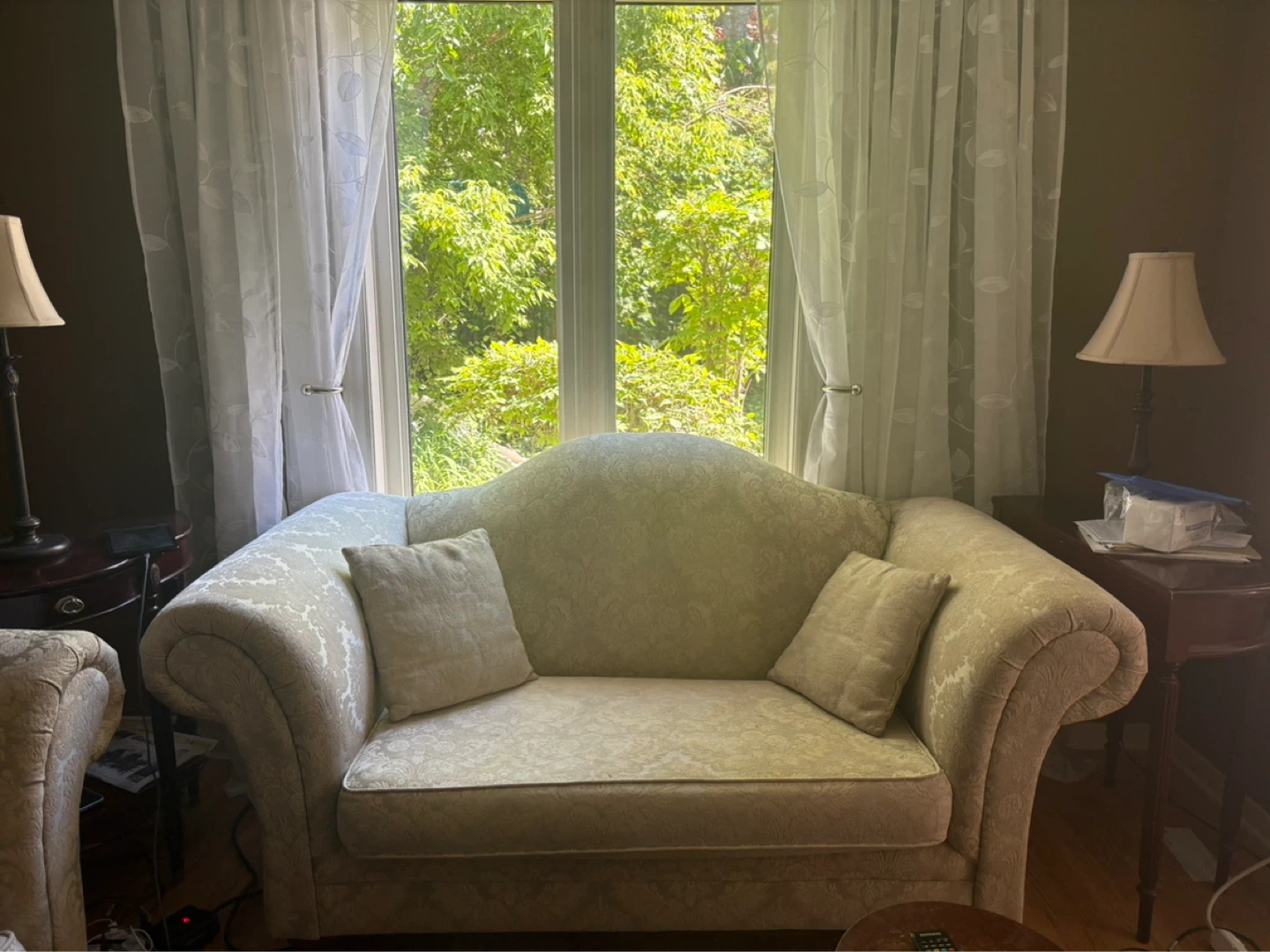 Loveseat Sofa with Patterned Fabric - photo 2