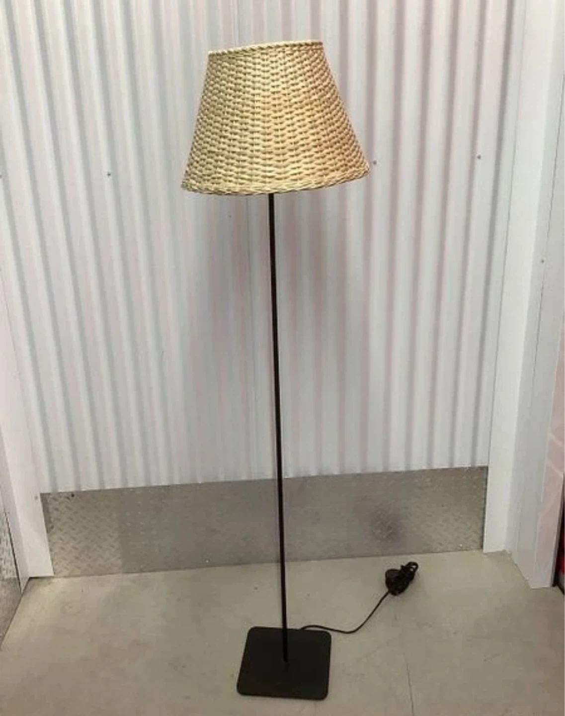 Structube Woven Lampshade Floor Lamp