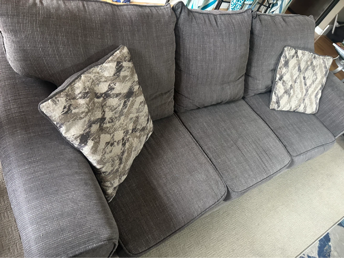 Exquisite Cozy Grey 3 + 2 Seater Sofa  Set + FREE Throw Pillows - photo 2