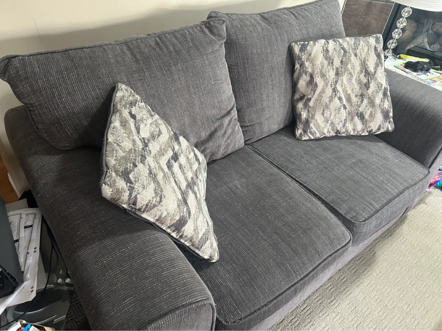 Exquisite Cozy Grey 3 + 2 Seater Sofa  Set + FREE Throw Pillows - photo 5
