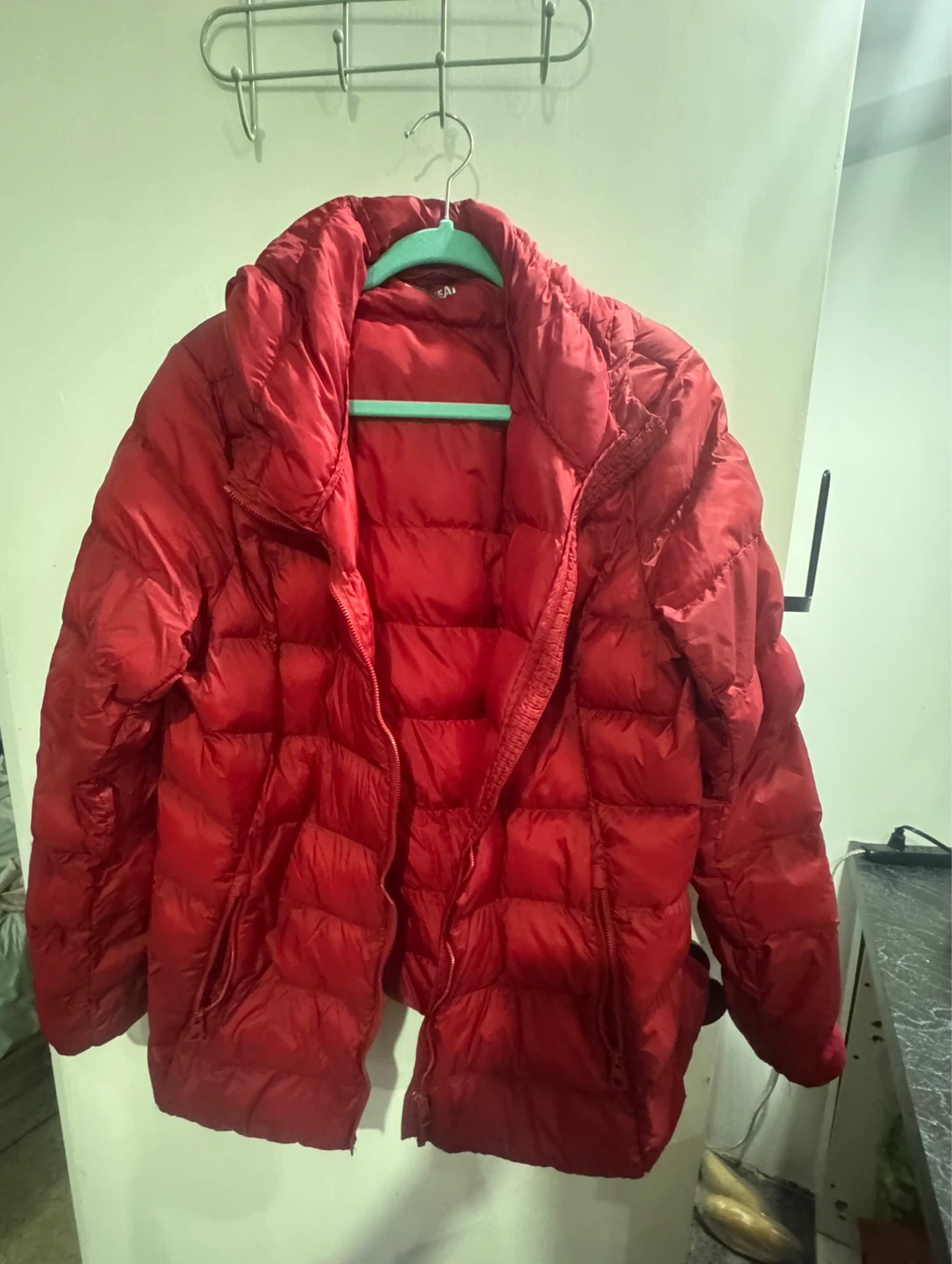Red Down Puffer Jacket - photo 3