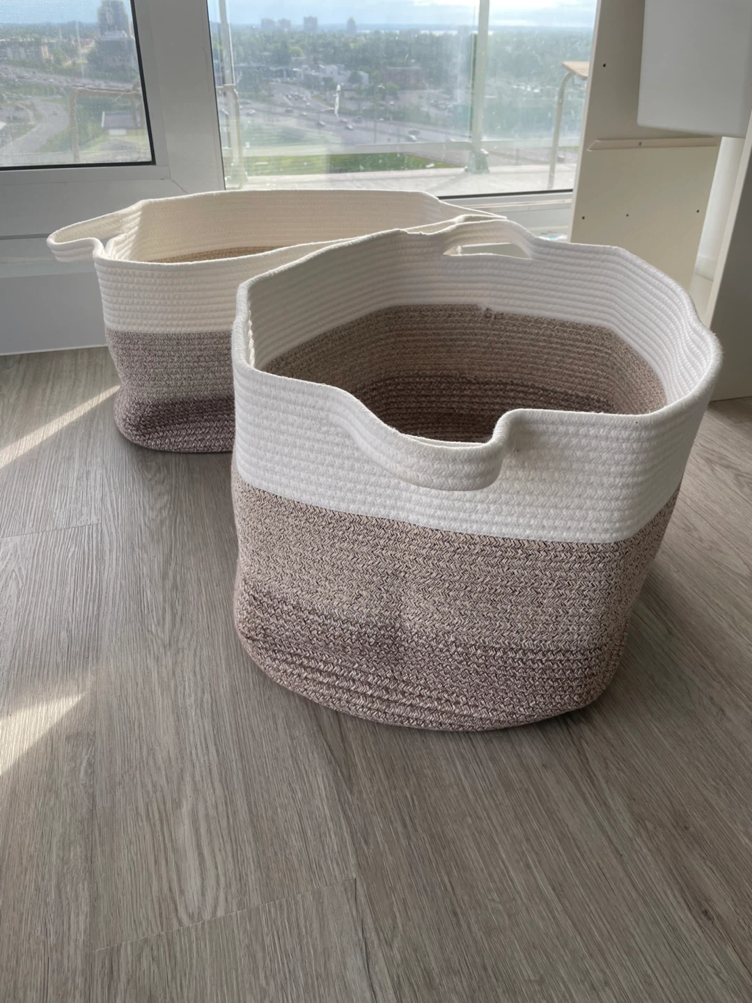 Woven Storage Baskets with Handles (Set of 2) - photo 2