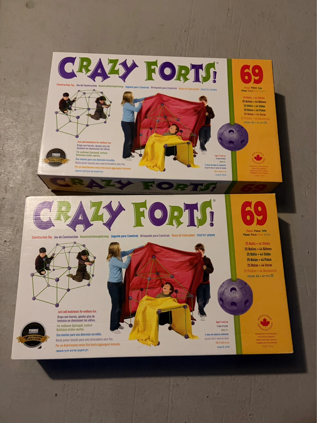 2 Crazy Forts! Construction Toy Set - 69 Pieces