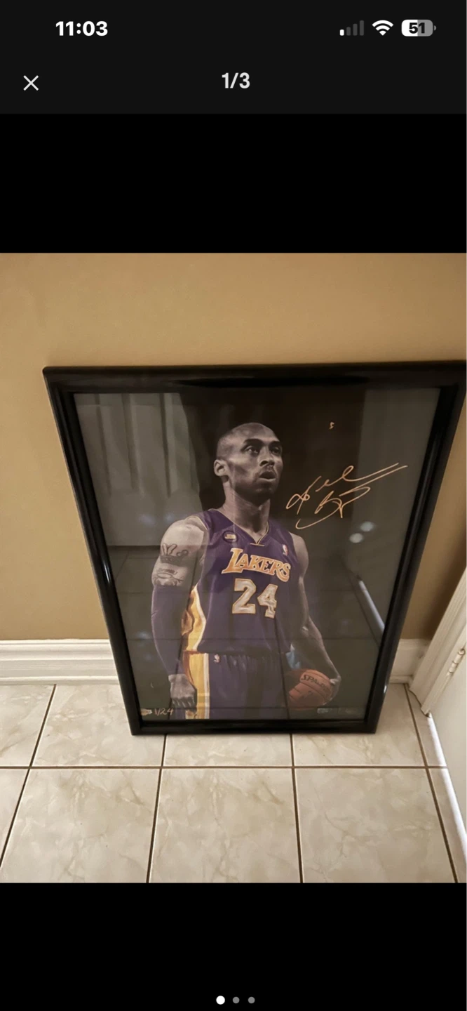 Framed Kobe Bryant Picture