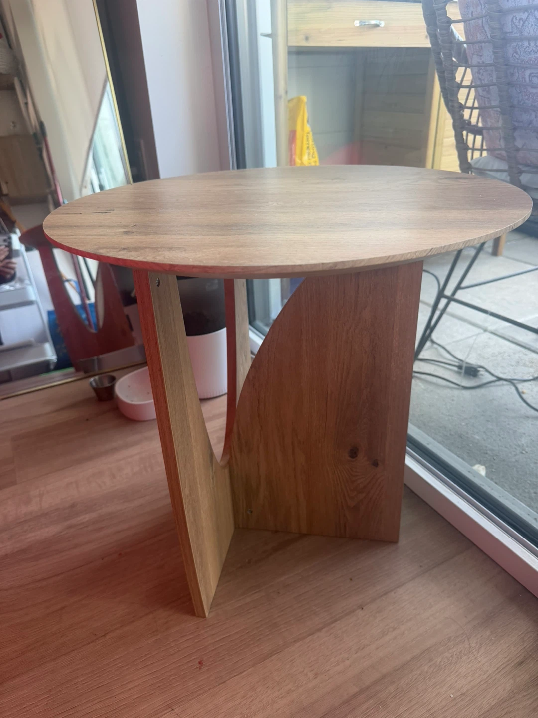 Round Wooden Accent Table