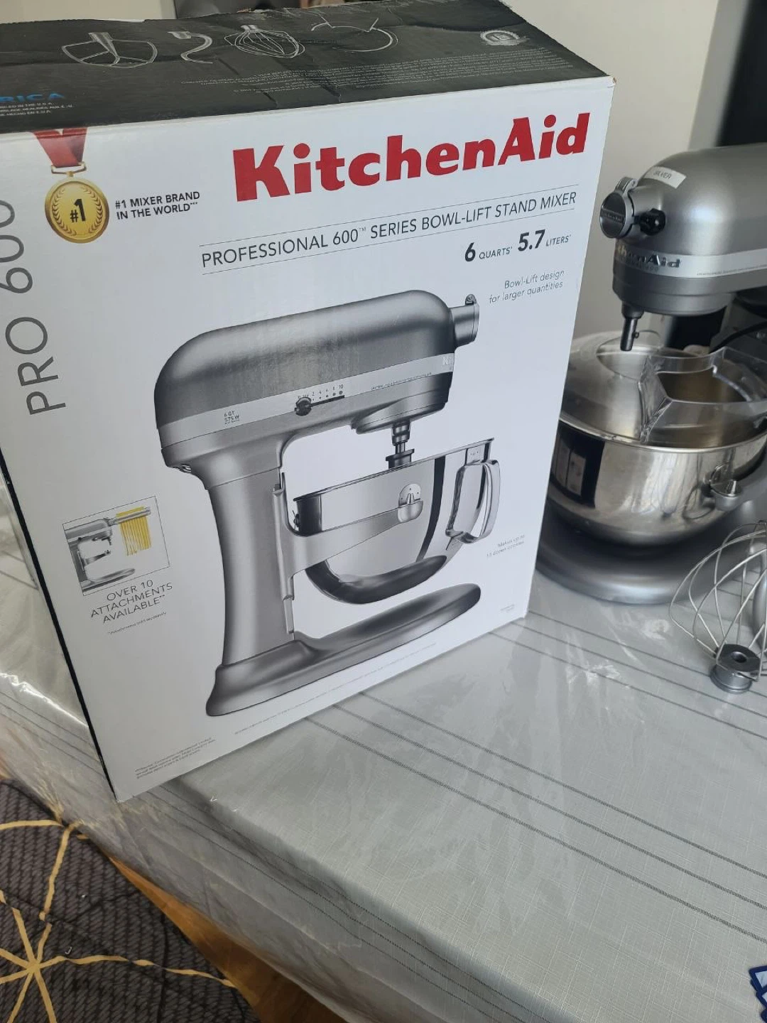 KitchenAid Prof.600 Series Bowl-Lift Stand Mixer-Silver