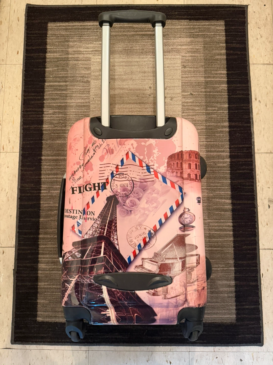 Cary on luggage with Eiffel Tower Design - photo 3