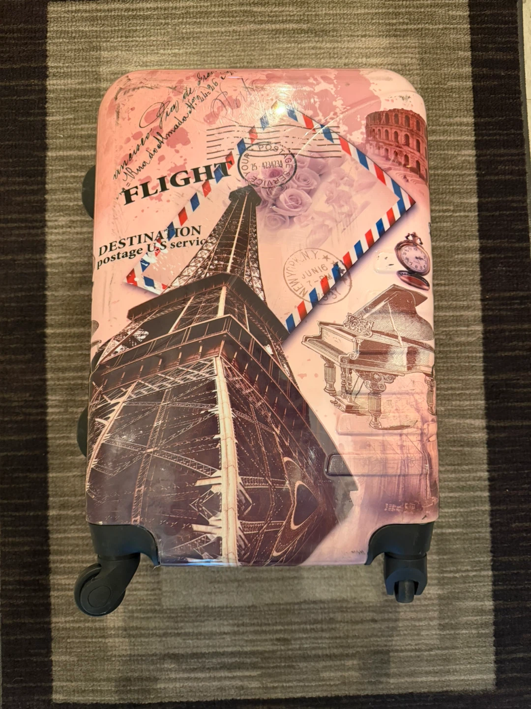 Cary on luggage with Eiffel Tower Design
