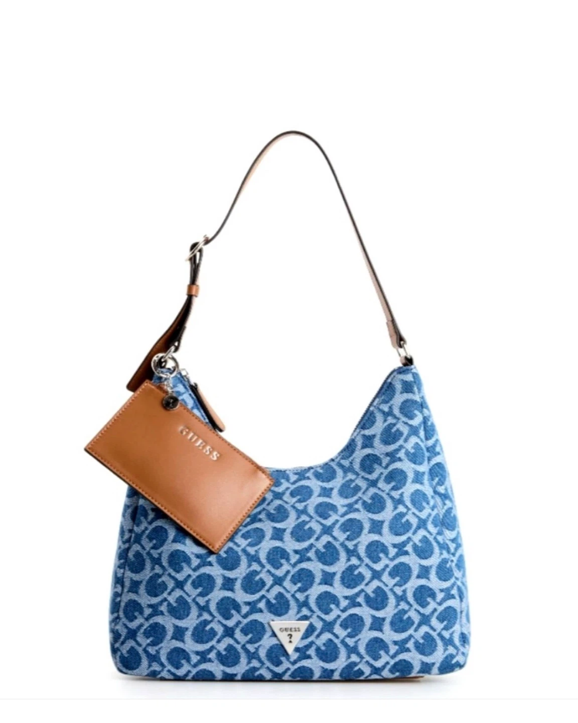 Guess Denim Hobo Bag with Pouch