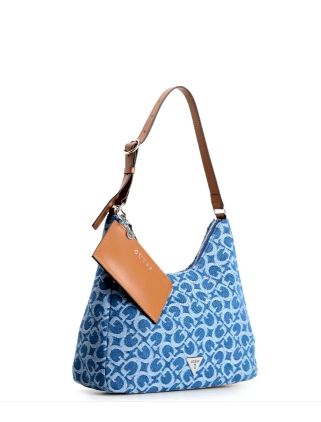Guess Denim Hobo Bag with Pouch - photo 2