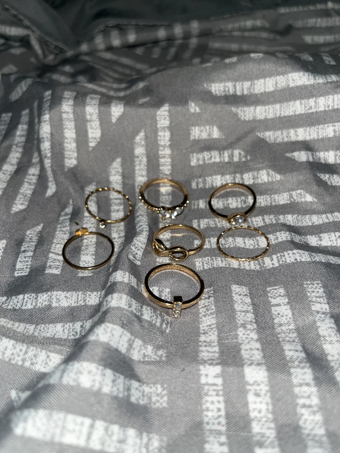 Gold Tone Fashion Ring Set