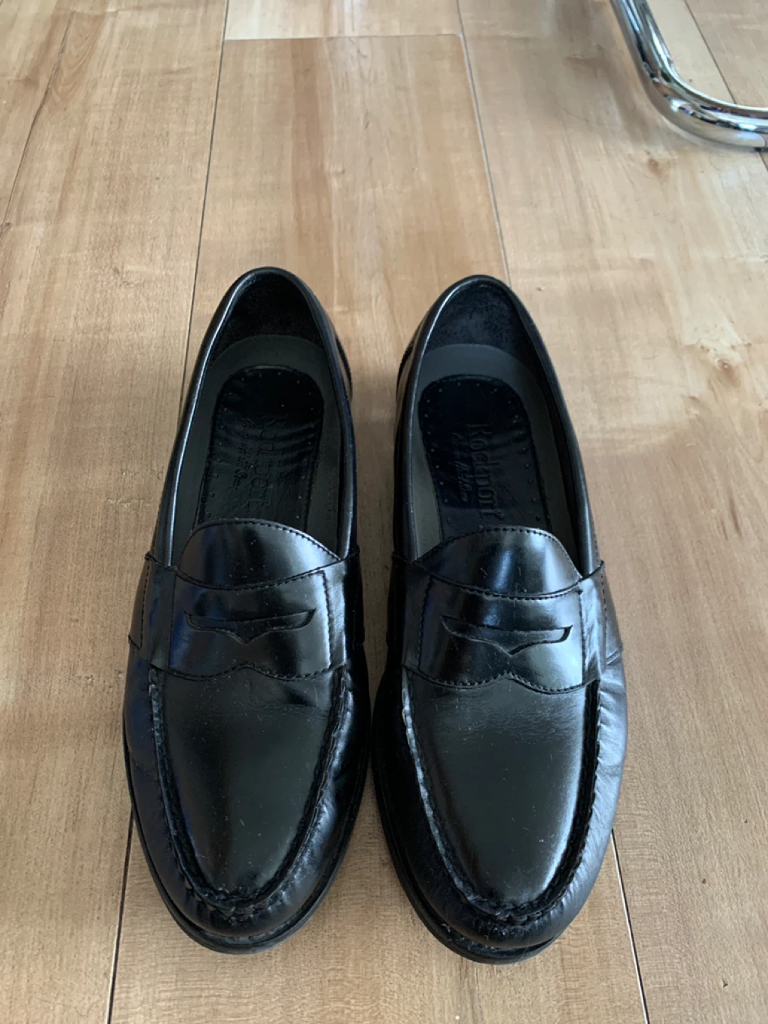 Rockport Black Leather Penny Loafers