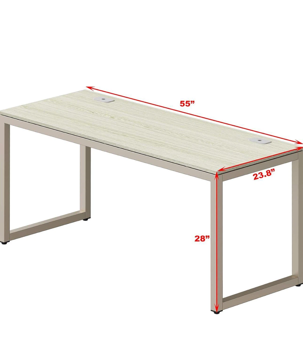 Wooden Top Desk with White Frame - photo 2