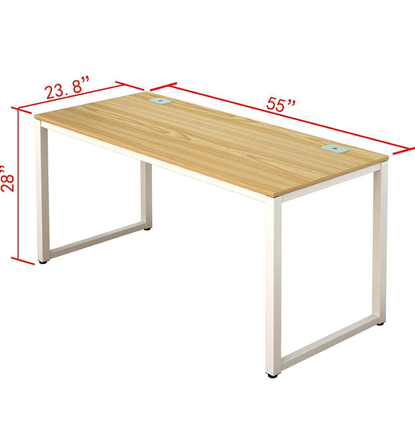 Wooden Top Desk with White Frame - photo 3