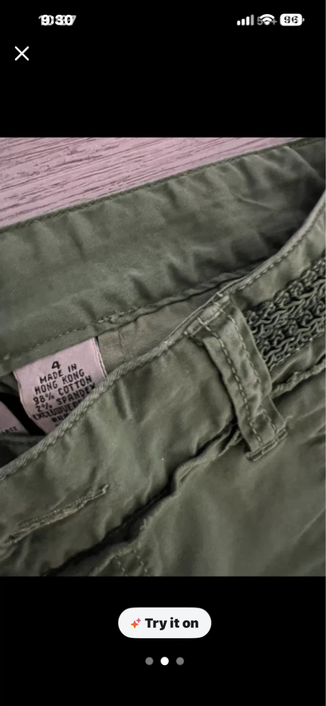 Green Cargo Pants Size 4 - photo 3