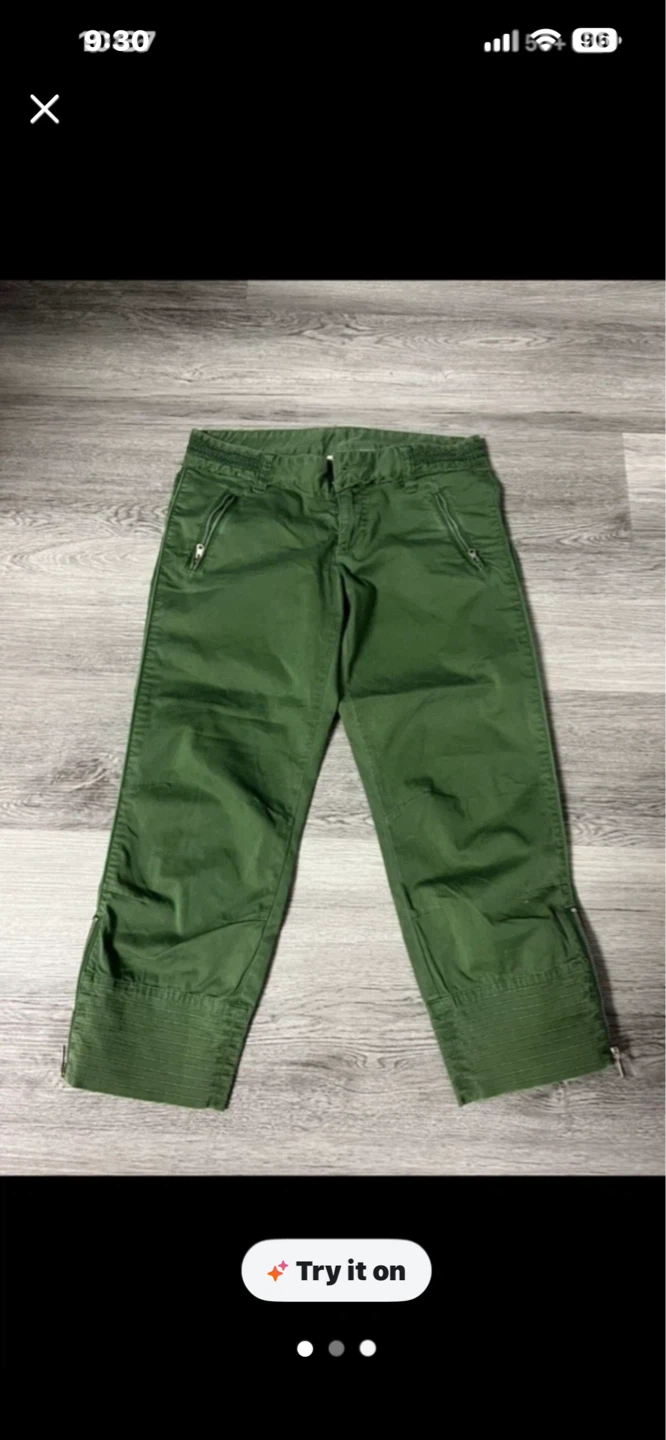 Green Cargo Pants Size 4