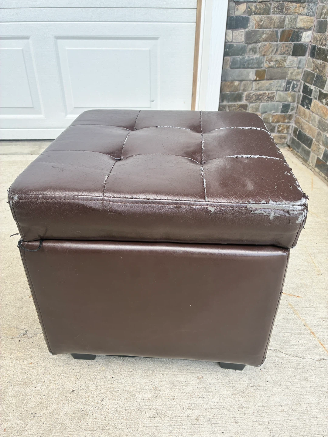 Brown Storage Ottoman