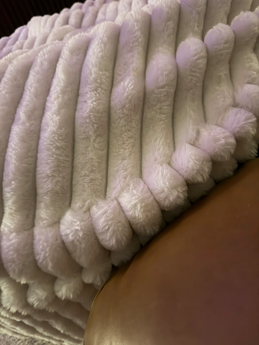 White Fuzzy Corduroy Bean Bag - photo 3