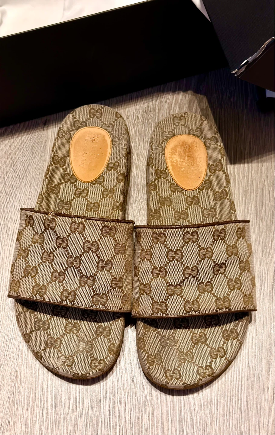 GUCCI GG Slide Beige Canvas Man - photo 2