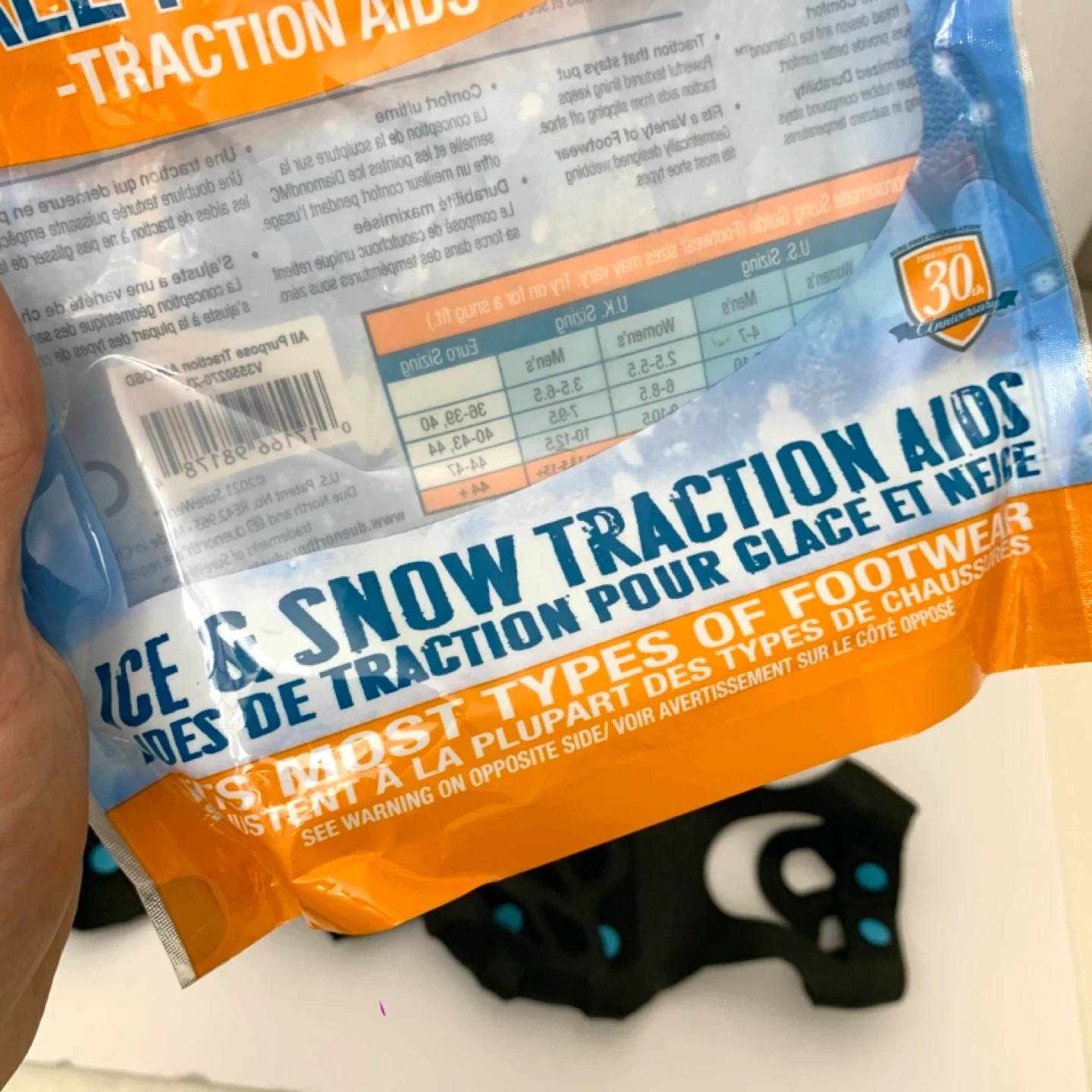 Ice Cleats Snow Traction Aids Winter Shoe Grips Oversized Size - photo 3