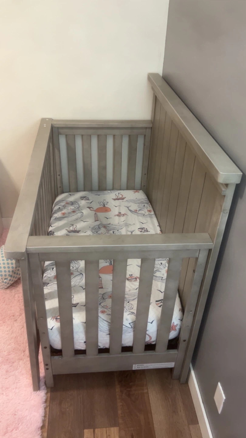 Oxford baby Wooden Crib with mattress - photo 3