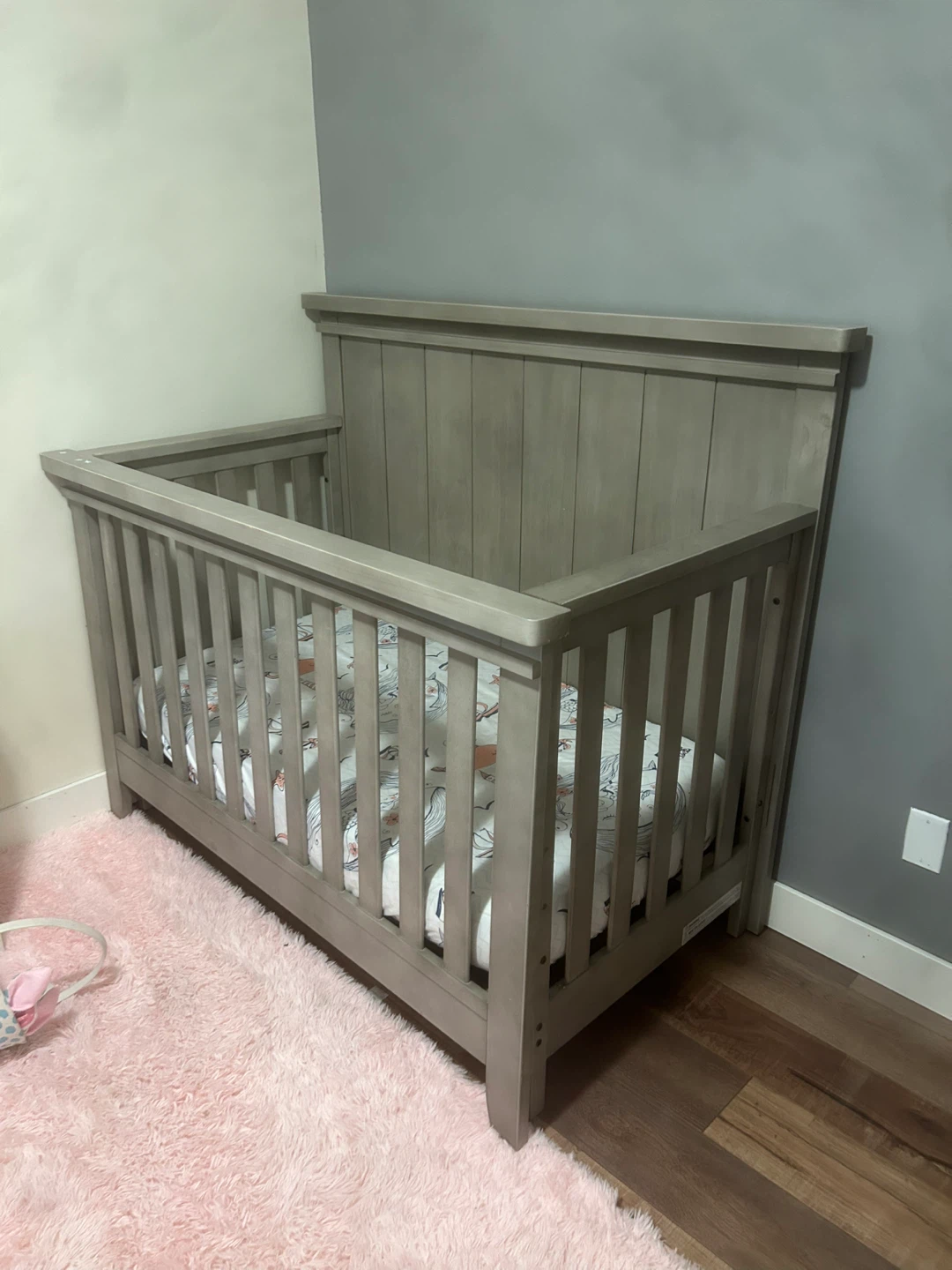Oxford baby Wooden Crib with mattress