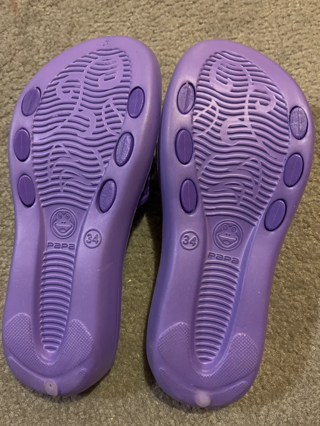 Purple Slides with Flower Design - photo 3