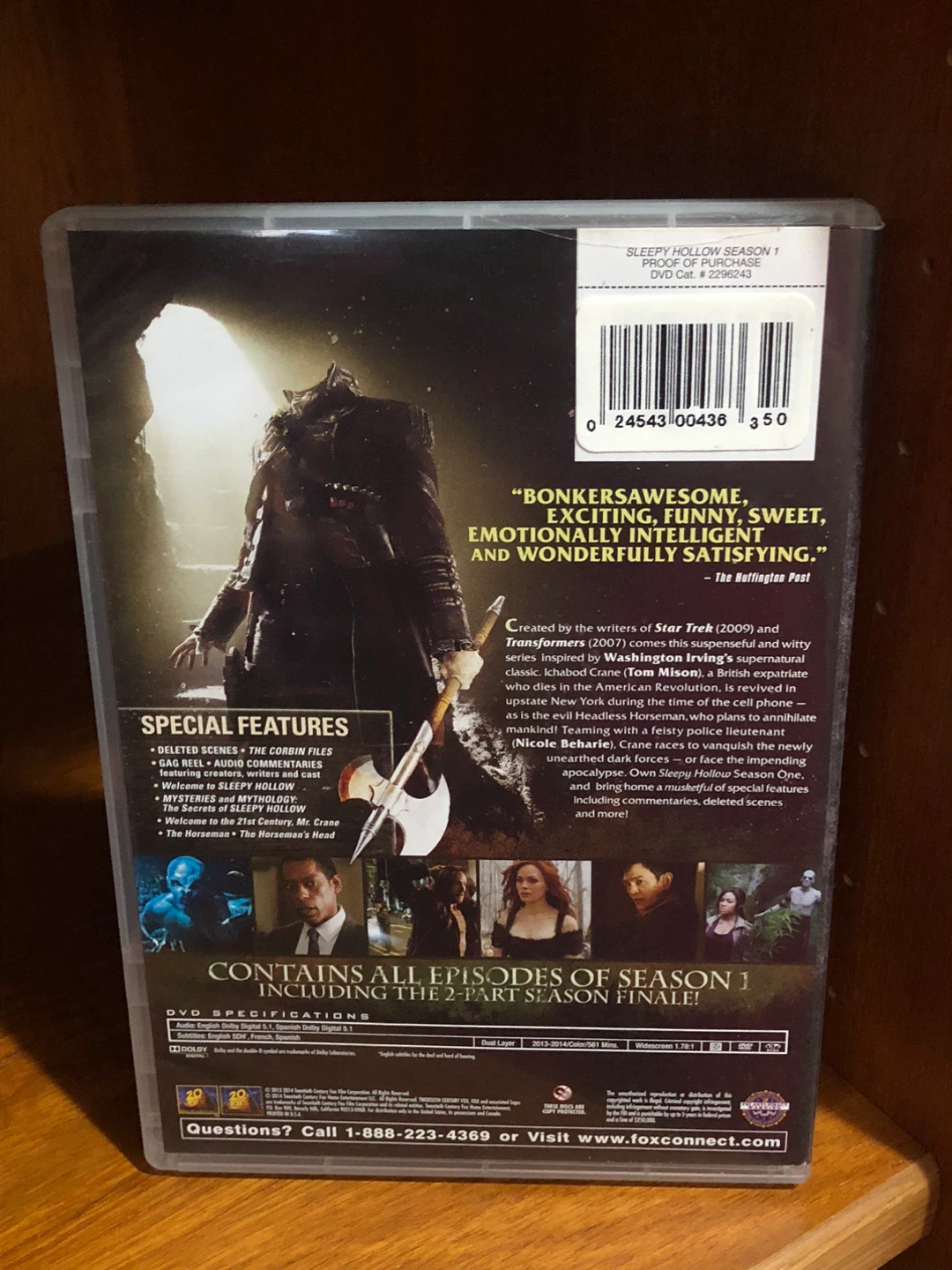 Sleepy Hollow: The Complete First Season DVD - photo 2