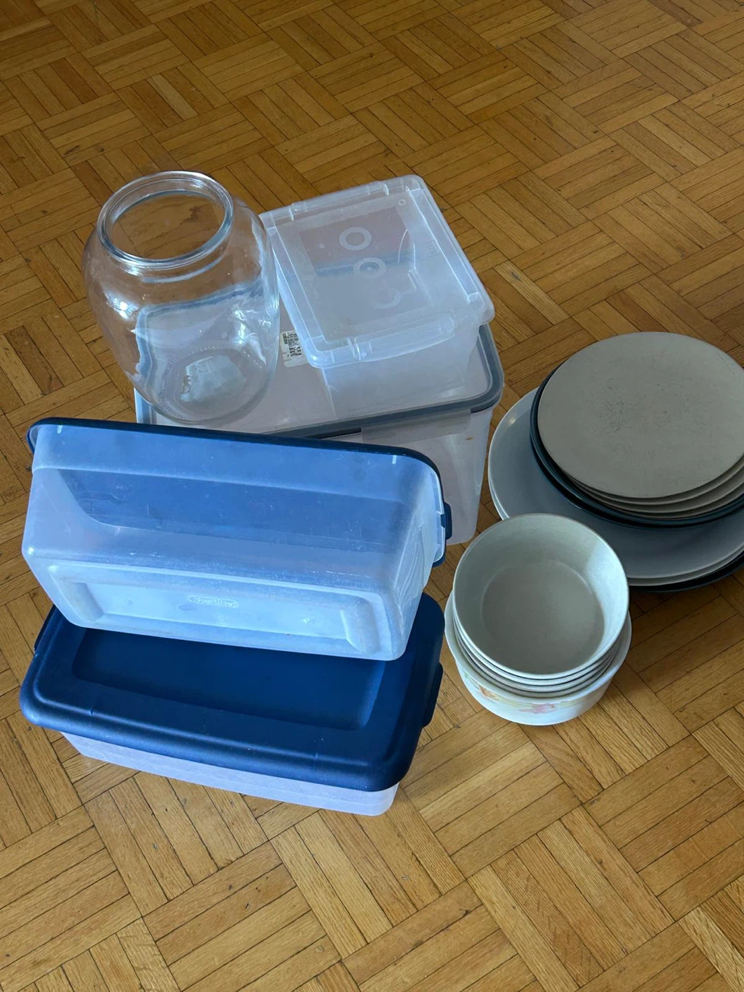 Assorted Food Storage Containers and Dishes
