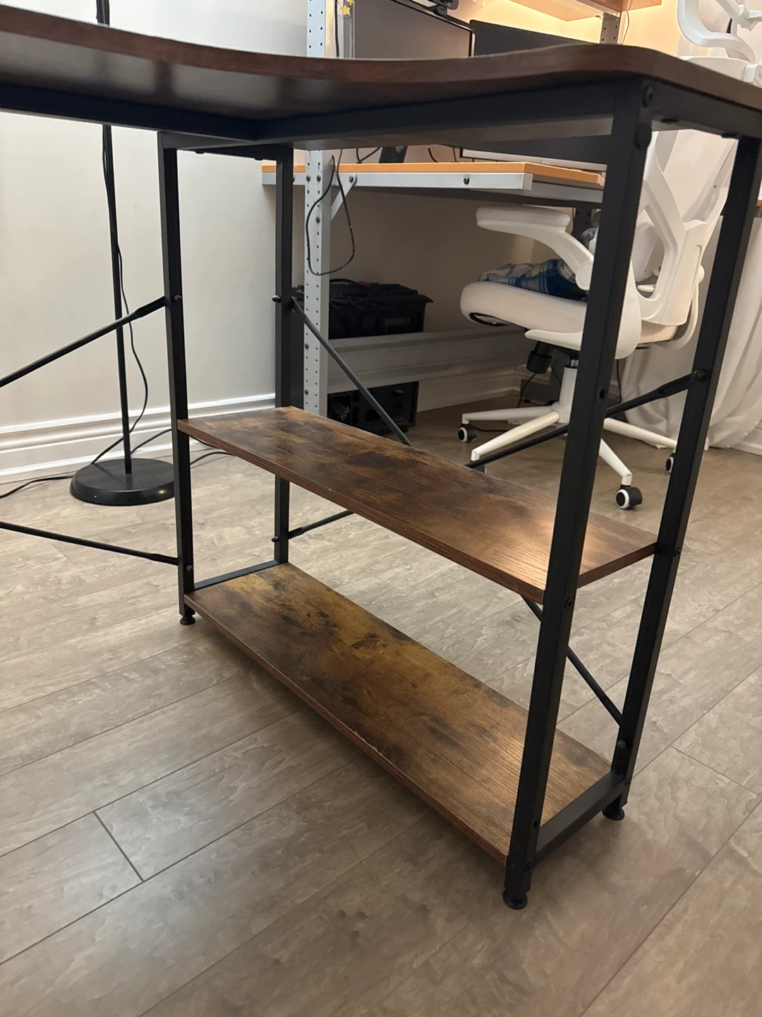 L-Shaped Computer Desk with Shelves - photo 2