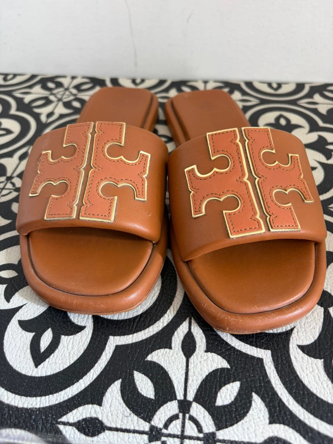 Tory Burch Double T Sport Slide Sandals – Size 5M