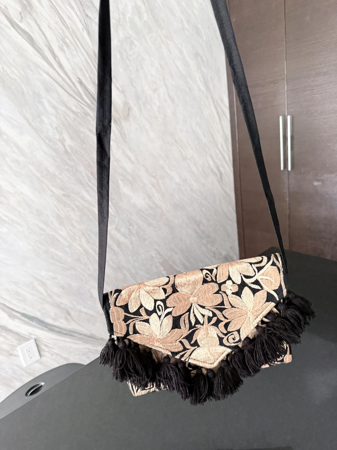 Embroidered Clutch Purse with Tassels - photo 5