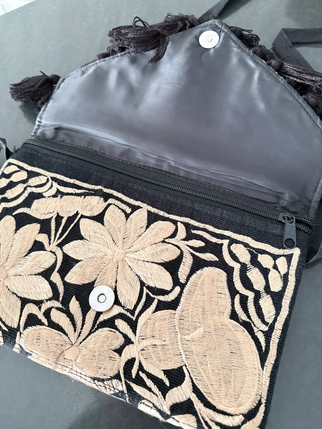 Embroidered Clutch Purse with Tassels - photo 4