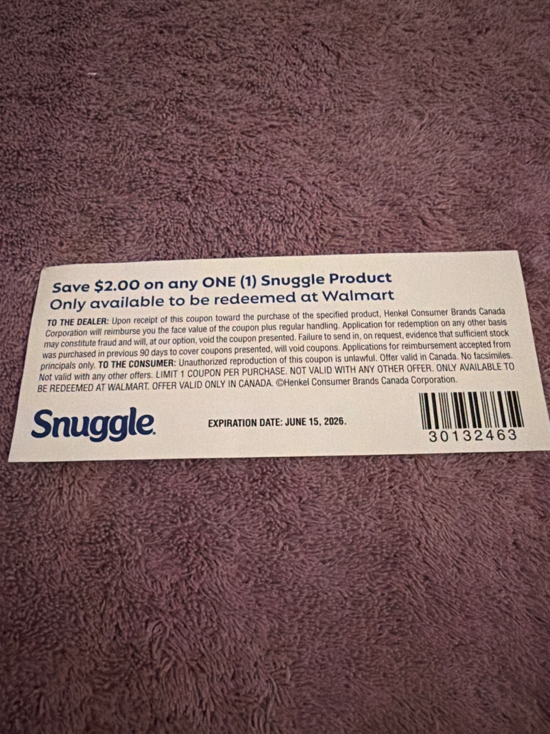 Snuggle Save $2.00 Coupon - Walmart Exclusive - photo 2