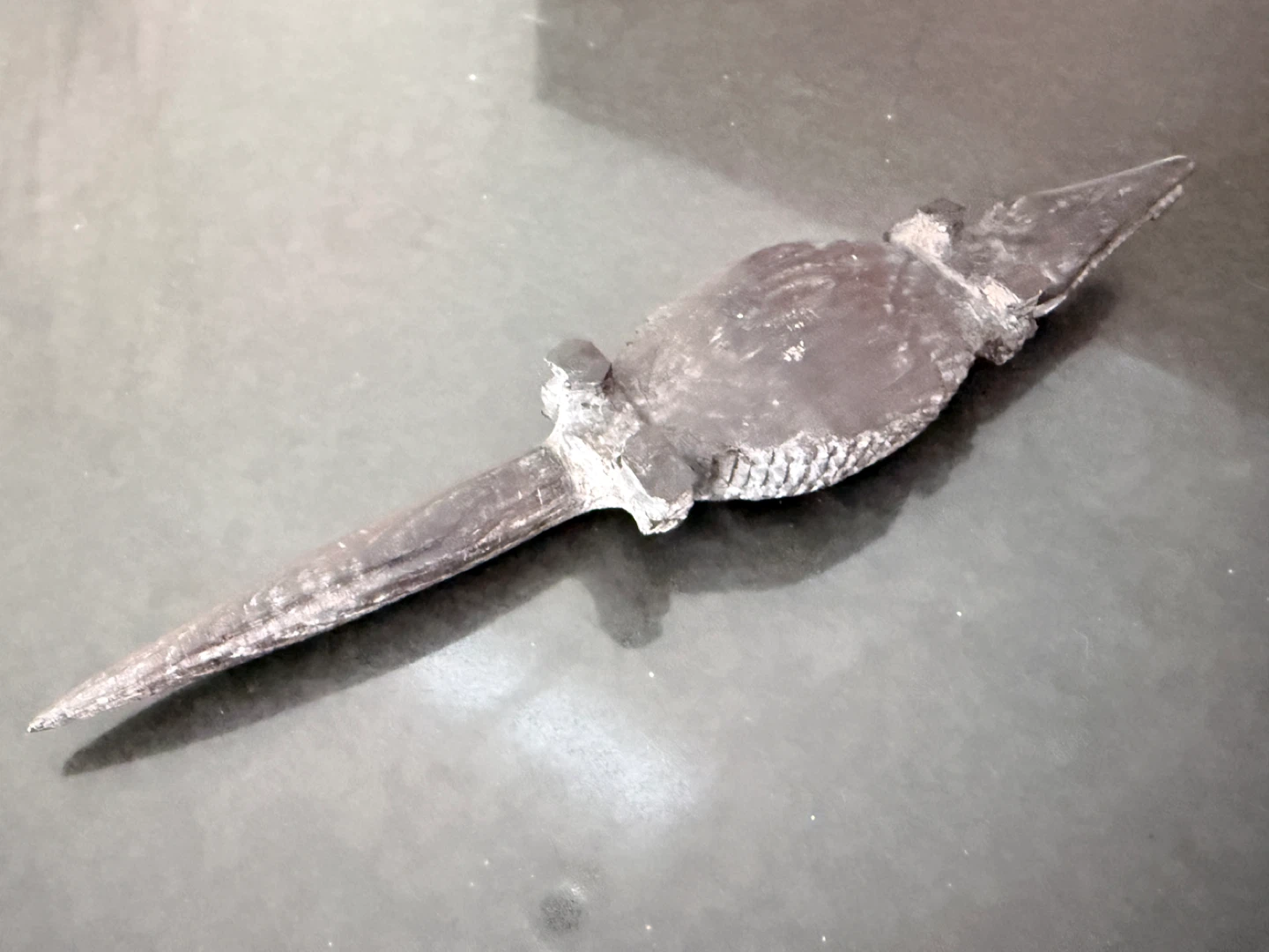 Wooden Carved Alligator Figurine - photo 3